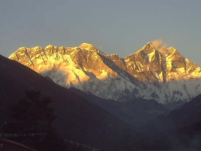 Mt. Everest sunset view  from Tanbochhe